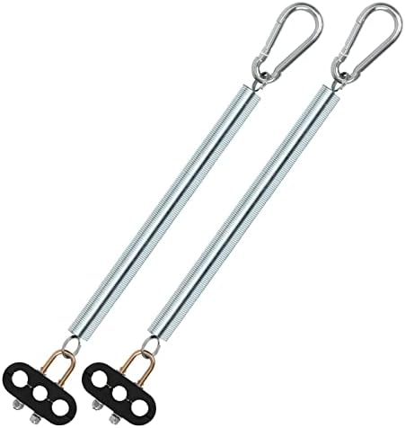 Cheemuii 2PCS 25" Single Tender Spring Kit Heavy Duty ABS Air Line Hose Tracker Tender Kit with 3 Hose Holders for Semi Truck Trailer Tractor