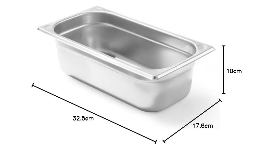 HENDI Gastronorm container, voedsel opslag container, temperatuurbestendig van -40° tot 110°C, vaatwasserbestendig, geur en smaakloos, 4L, polycarbonaat, GN 1/4, 265x162x(H)150mm, transparant
