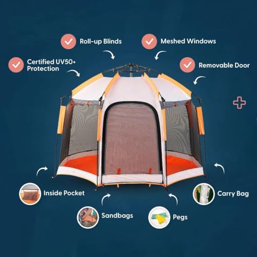 UPF 50+ No Assembly Pop Up Beach Tent Instant Setup - image 3