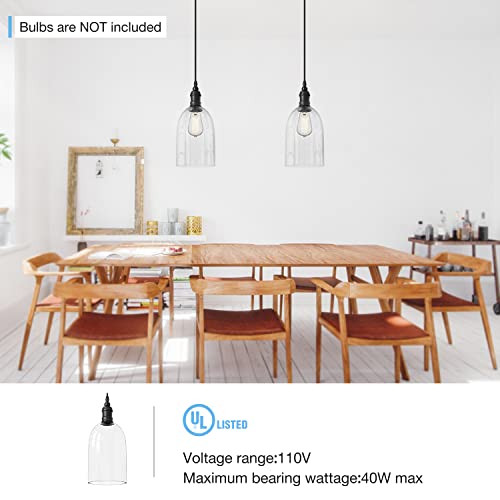 Winsoon Black Pendant Light, Single Ceiling Pendant Lights Kitchen Island, Hanging Light Fixture, Adjustable Ul Listed 59 Inch Cord, E26/E27 Base(40W Max.), Modern Oval Shape, Black #TOP1