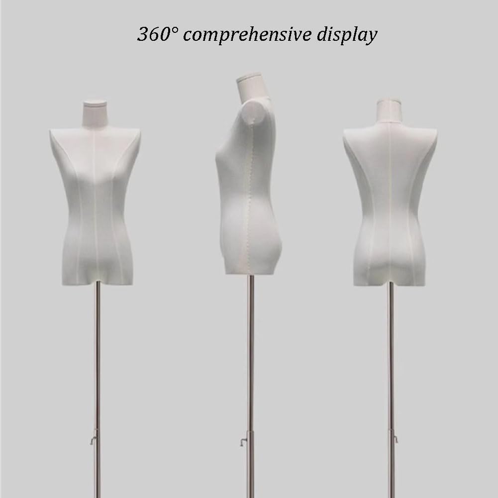 Manekin Krawiecki, Regulowany Damski Manekin Krawiecki Z Podstawą - Wysokość 120-185 Cm, Idealny Do Ekspozycji Odzieży, Sukienek I Biżuterii - Idealny Do Krawiectwa I Rzemiosła, Średnica 120-185 Cm