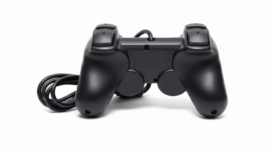 Image of Premium PS2 Compatible Wired Controller - High-Performance Gamepad for PlayStation 2 (All Models) Ergonomic Gamepad with Dual Vibration Feedback, Precision 360 Analog Sticks, Ergonomic Pro Grip - (Black)