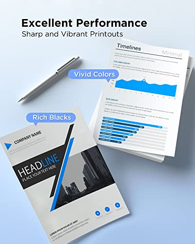 952Xl 952 Xl High-Yield Ink Cartridges, Replacement For Hp 952 952 Xl Ink Cartridges Combo Pack (4 Pack, 1Bk/1C/1M/1Y), Upgraded Chip, For Officejet Pro 8710 8720 7720 7740 8210 8702 8715 8725 Printer #TOP3