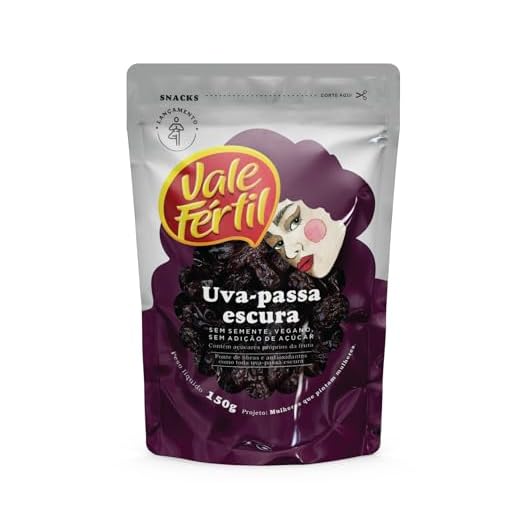 Vale Fértil Uva-Passa Escura Sem Semente Sachê 150G Pequeno