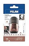 Diseño y funcionalidad Milan Capsule Copper Gomas de borrar, Blanco, Pequeño