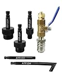 ANODZU Transmission Fluid Oil Filling Filler Adapter Tool Kit, with Valve Fit for VW Audi 09G 01J 722.9 CVT DSG ATF Benz 722.9, Replace VAS6262-2 VAS6262-1 Silver