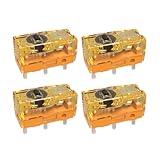 NoirVogel TTC Dustproof Gold Micro Mouse Switch (4Pcs-Dustproof Gold), 0.74N, 80 Million Clicks for Gaming Mouse