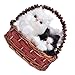 HEALLILY Gatto Nel Carrello Del Cestino Del Giocattolo Del Giocattolo Del Cestino Del Cestino Della Decorazione Del Cestino Della Peluche Carrello Animale Dei Figure Del Giocattolo Del