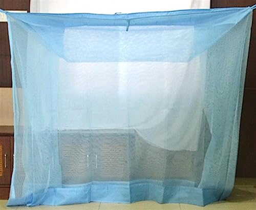 Image of Ans King Size HDPE Mosquito Net for Double Bed | Extra Large 7x7 ft | Durable Double Stitching | Multiple Hooks for Easy Setup | Same Color Cotton Border for Elegance & Strength