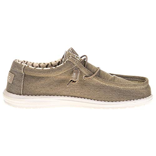 Image of HEYDUDE Men's Wally Stretch Tobacco Size 15 | Men's Shoes | Men's Lace Up Loafers | Comfortable & Light-Weight