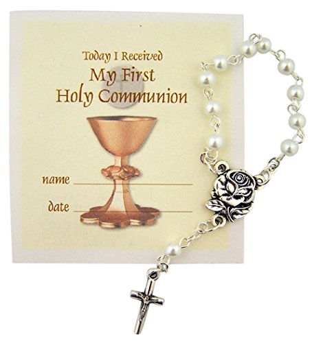 Image of DTC My First Holy Communion One Decade Rosary with Holy Prayer Card, 2 1 /2 Inch