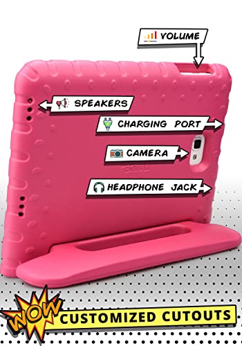 Cooper Dynamo [Rugged Kids Case] Protective Case For Samsung Tab A 10.1 (2016) Only | Child Proof Cover With Stand, Handle, Screen Protector (Pink) Not Fit With 2019 Released #TOP5
