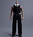 Fremego 1/12 Scale Male Clothes Men's Suit Coat Sleeveless Shirt Vest Pant Belt Tie Outfit Clothing Accessory for 6inch Male Action Figure (Black Coat+White Shirt)