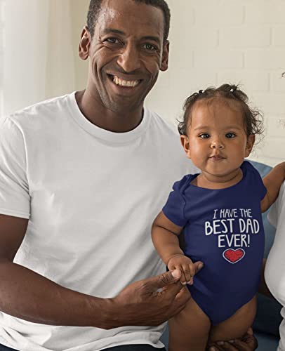 Tstars I Have the Best Dad Ever Father's Day Baby Outfit | Gift for New Dads Infant Boy Girl Bodysuit3