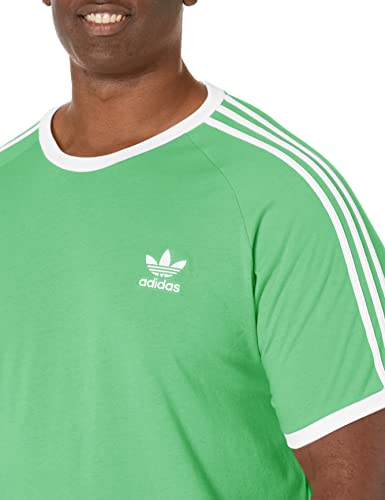 adidas Originals Men's Adicolor 3-Stripes Tee, Semi Screaming Green, 14" Neck - Thumbnail 3