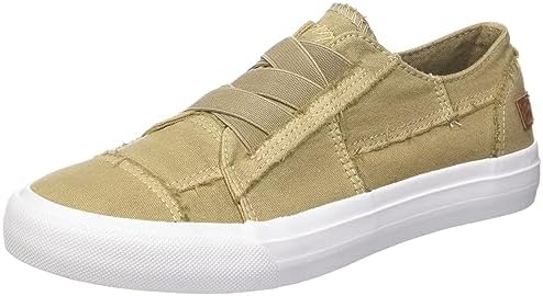 Blowfish Malibu Marley Women's Canvas Sneakers - Cr??me City Kitty Design - Elastic Vamp For Easy Slip-On - Distressed Style