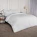 Dreamscene – hermoso satén edredón y almohada juego de cama, blanco, Super...