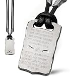 Element of Gods – Titan Valknut Odin Wotansknoten Amulett Herrenschmuck Anhänger mit Lederband schwarz (Plate)