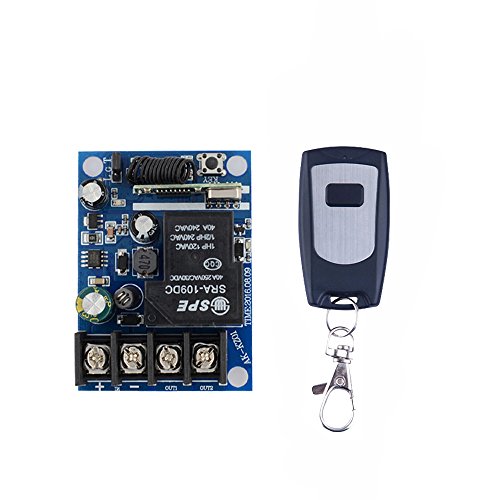 Lejin Wireless Remote Control Switches DC 12V-48V 40A Relay Wide Voltage Receiver 12V 24V Receiver Transmitter 3000W Remote Controller high power remote control control light control motor