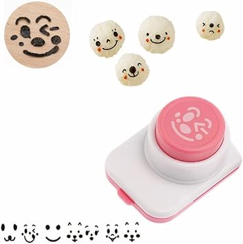 Sushi Rice Ball Mold Laver Seaweed Embosser Smiley Face Expression Maker Seaweed Rice Ball Embosser Seaweed Smiley Shaper DIY Rice Ball Bento Mould Combination