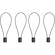 RESET-200 4-Digit Combination Cable Lock, 19.7 in/50cm, 4 Pack