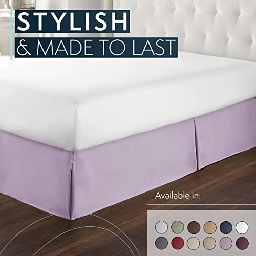 Hc Collection Lavender California King Bed Skirt - Dust Ruffle W/ 14 Inch Drop - Tailored, Wrinkle & Fade Resistant #TOP7