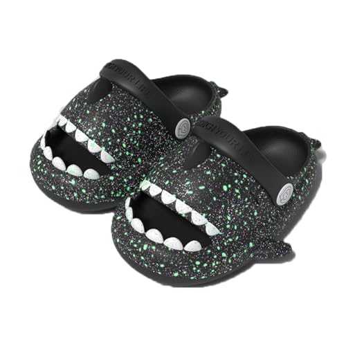 Generic Kids Shark Slides Glow in The Dark, Cloud Shark Slides Angler Fish Slides Glow in the Dark, Luminous Shark Slippers, Blue