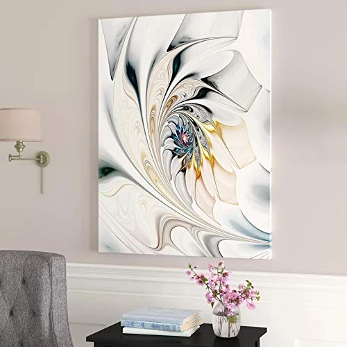 Images d'art mural moderne KEBIA tableau vitrail blanc abstrait