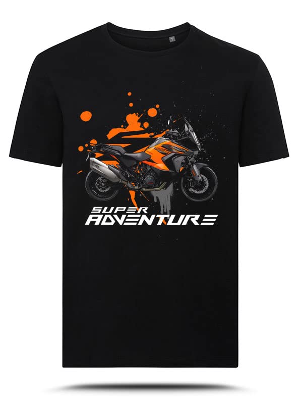 T-shirt 1290 Super Adventure S noir confortable en taille XS avec logo
