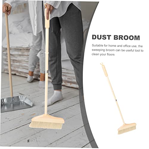 HOMOCONO Langstieliger Weicher Besen aus Kiefernholz Abnehmbar Leichter Staubbesen für Innenräume Ergonomisch mit Aufhängeöse für Holzböden und Teppiche und Haarentfernend – Bild 3