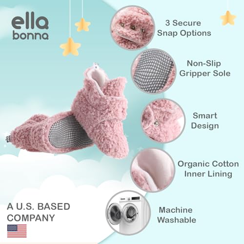 Ella Bonna Unisex Teddy Baby Booties Cotton Newborn Baby Socks Slipper Toddler Shoes, Infant Baby Girl Booties, Boy Socks3