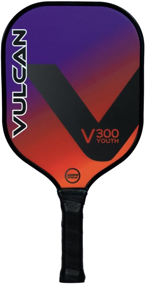Vulcan | V300 Youth Pickleball Paddle | Polypropylene Core - Fiberglass Surface | USAP Approved | Multiple Colors