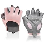 CHEERLINK Fitnesshandschoenen met microvezelweefsel, antislip siliconen sporthandschoenen voor dames, ademende trainingshandschoenen, gymhandschoenen voor krachttraining en fietsen