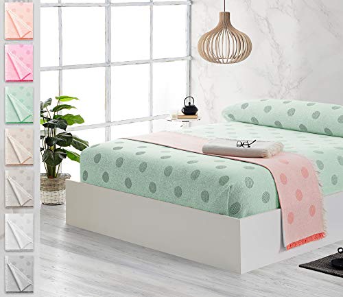 Vipalia Plaid Multiusos Colcha Sofa Cama, Algodon, Verde, 230x260 cm