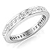 Metal Factory 3MM Sterling Silver Princess Cut CZ Eternity Cubic Zirconia Ring