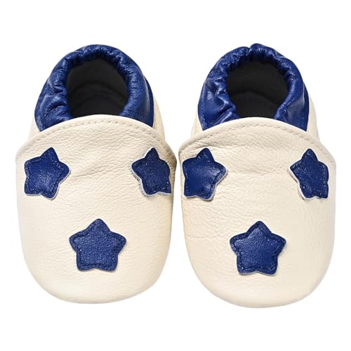 Krabbelschuhe Baby Lauflernschuhe - Weicher Leder mit...