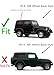 Passenger Right Side Rear Quarter Window Quarter Glass Compatible with Jeep Wrangler 93.4'' WB Short Wheel Bass 1987-2006 Models