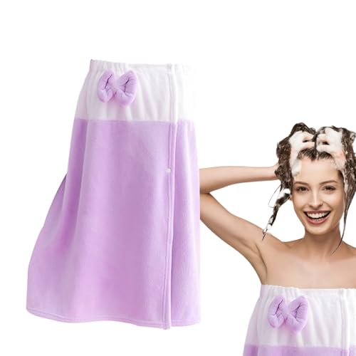 Genérico Toalla de envoltura de baño para mujeres, spa Body Wrap | SPA ajustable mujeres adultas envoltura corporal - Bata de ducha portátil con bañera para el vestuario, dormitorio, gimnasio