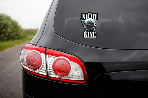 Image of Elektroplate Officially Licensed Game of Thrones Night King Dynamic Decal - 4.5 inch x 3.1 inch | Premium All Weather for Car, Water Bottle, Laptop, Tablet, Window, Cooler, Toolbox, Phone | Made in the USA
