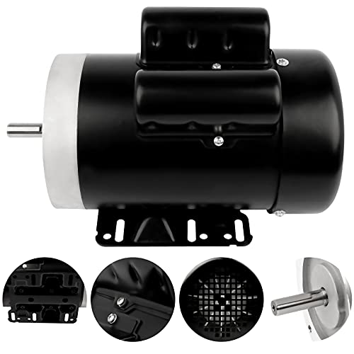 3Hp Electric Motor Compressor 3450 Rpm Electric Motor, Single Phase 56C Frame 208-230V 5/8" Shaft 60Hz Cw/Ccw Tefc #TOP6