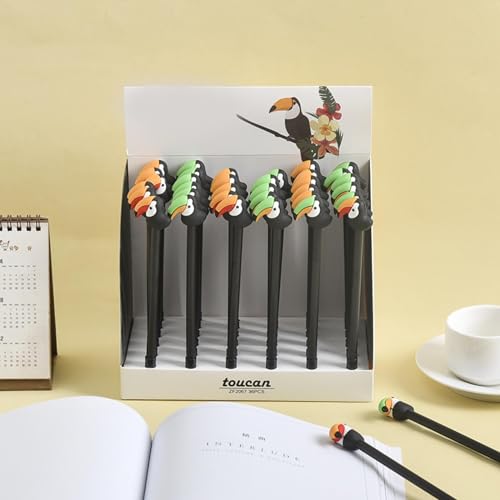 Bolígrafo gel 0.5mm forma animal azul 6 piezas miniatura 5