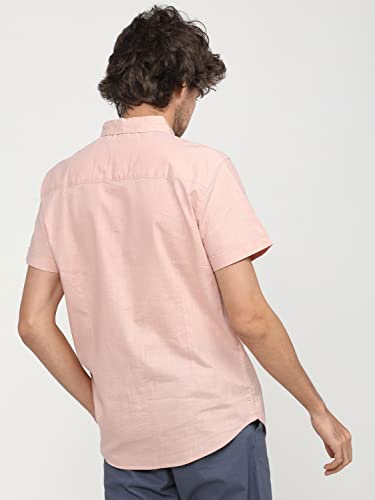 Image of Ketch Men's Cotton Slim Fit Solid Half Sleeve Shirt