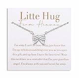 GINAZL Angel Wing Necklace Bereavement Gifts for Passed Loved Ones Grief Gift Women Memorial Gifts Sympathy Gift for Loss of Loved One Condolences Loss of Mom Dad Sympathy necklace (BS)