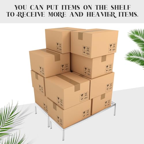 Image of MorningRo 2 Pack Dunnage Rack 48 inch Long x 24 inch Wide, 7.9 inch Height