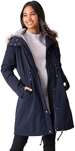 Seraphine Women's Navy Blue 3 in 1 Winter Maternity Parka (Navy, 0-2)