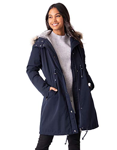 Seraphine Women's Navy Blue 3 In 1 Winter Maternity Parka (Navy, 0-2) #TOP11