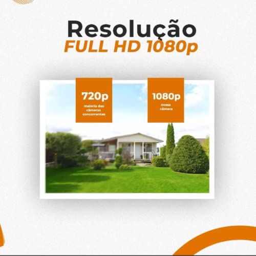 Camera Lâmpada Giratoria 360º Wifi, Lampada Inteligente Segurança Externa Hd 1080P, Câmera de Base E