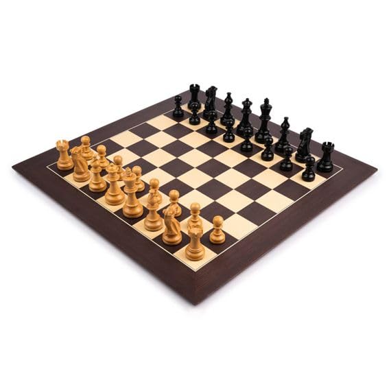 Set de Ajedrez Wenge Barcelona Deluxe, Ideal para Aficionados y Clubes, Tablero de ajedrez y Piezas de ajedrez para niños y Adultos, Conjunto de ajedrez, Juego de Ajedrez
