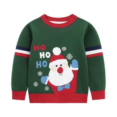 Christmas Toddle Baby Girl Boy Sweater Santa Claus Long Sleeve Pullover Christmas Sweater Unisex Knit Tops Outfits 2T-3T