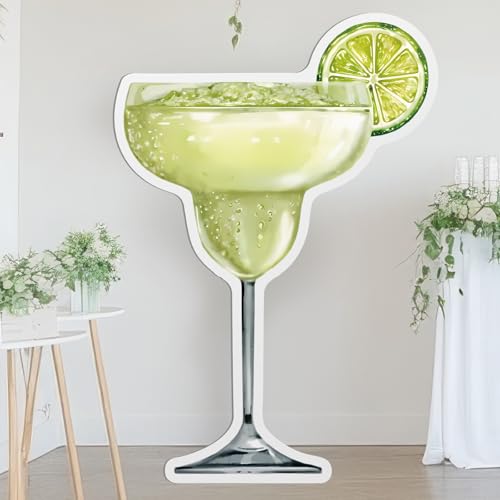 Image of Colingmill 4ft Margs and Matrimony Bachelorette Party Decorations Martini Cardboard Cutout Stand up Bachelorette Photo Booth Props Backdrop Sign for Wedding Bridal Shower Mexican Fiesta Prom Supplies